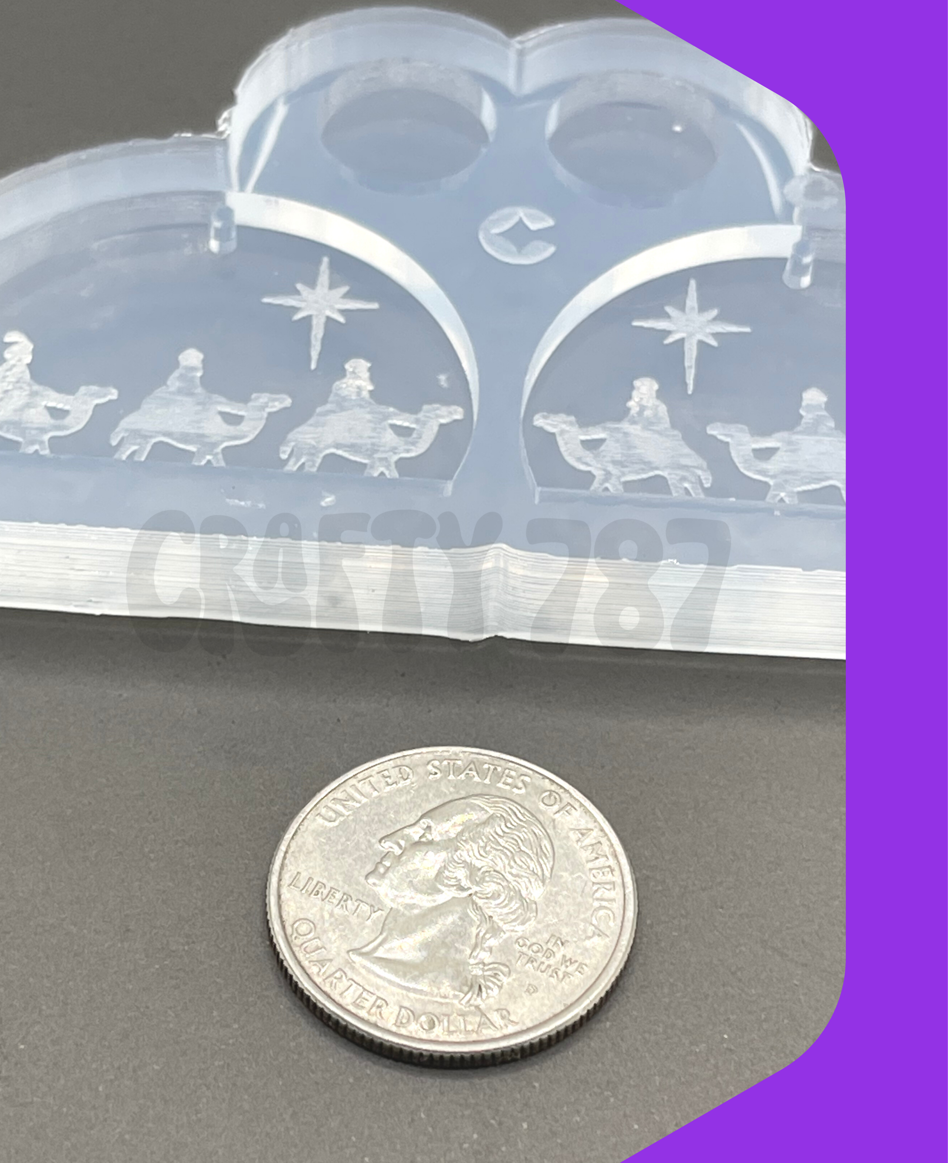 Three Kings Dangle Earring Silicone Mold, Tres Reyes Magos (C14)