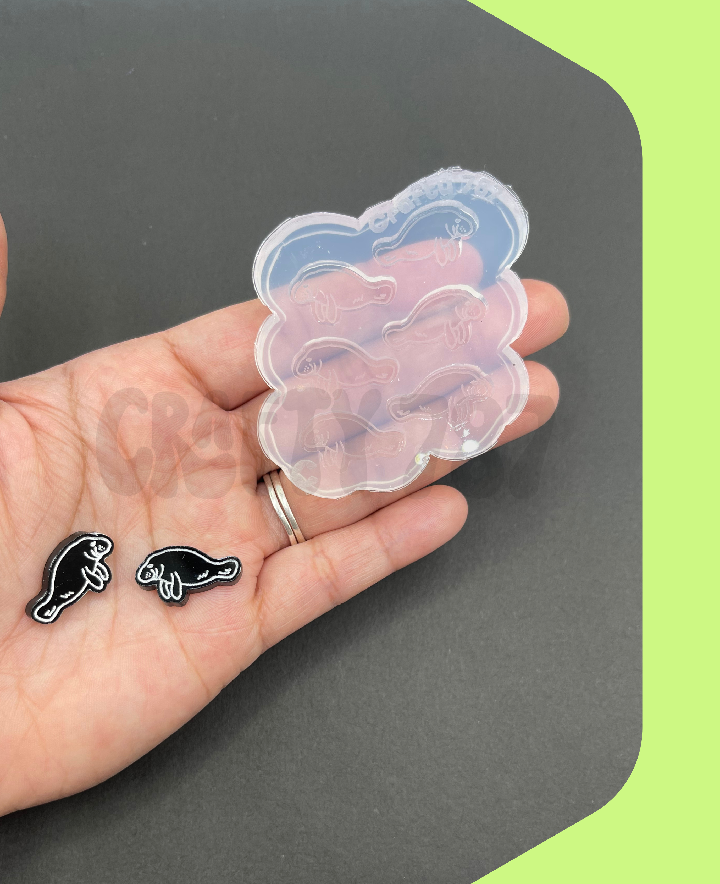 Manatee Earring/Bits Silicone Mold (A13)