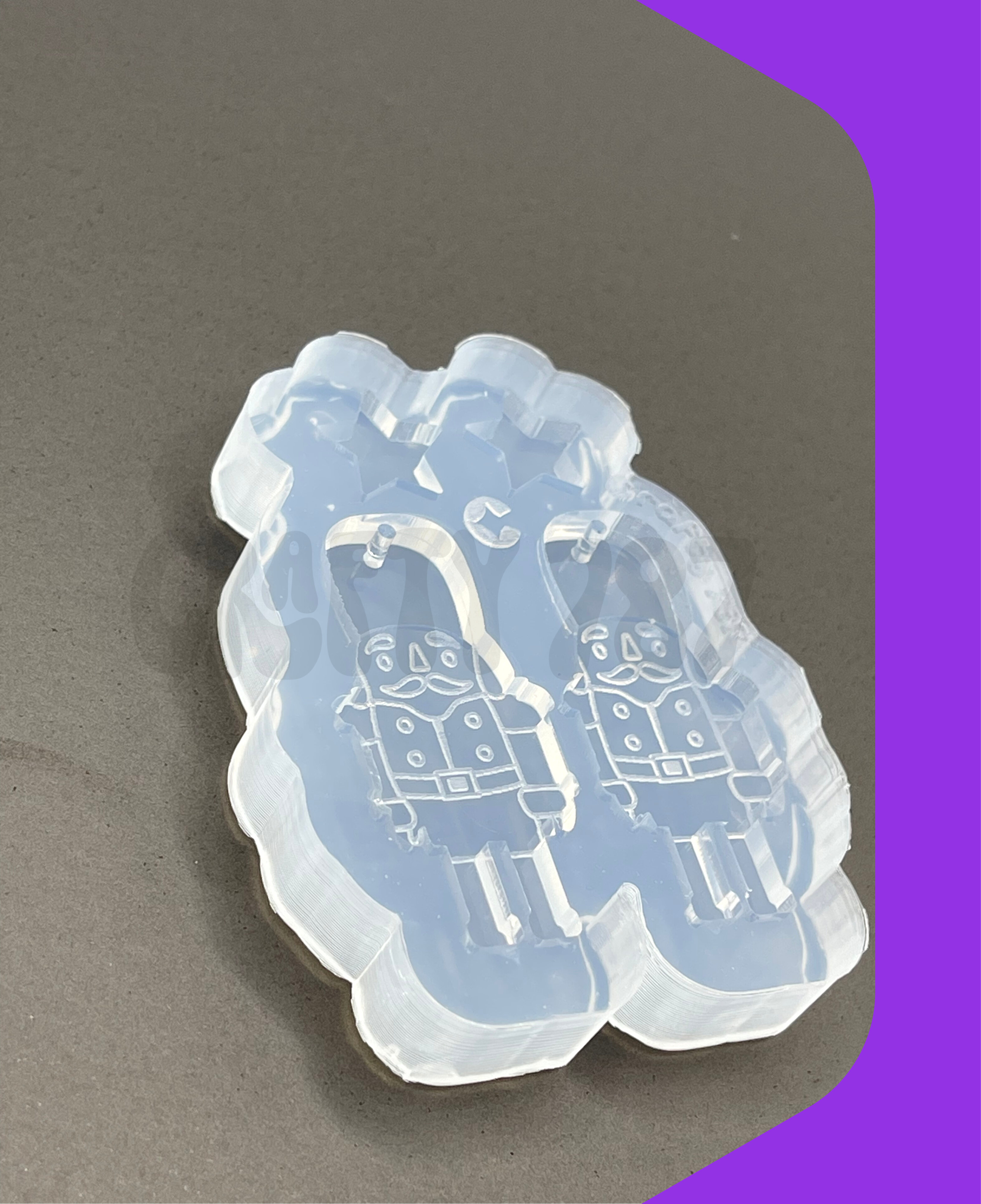 Nutcracker Dangle Earring Silicone Mold (C14)