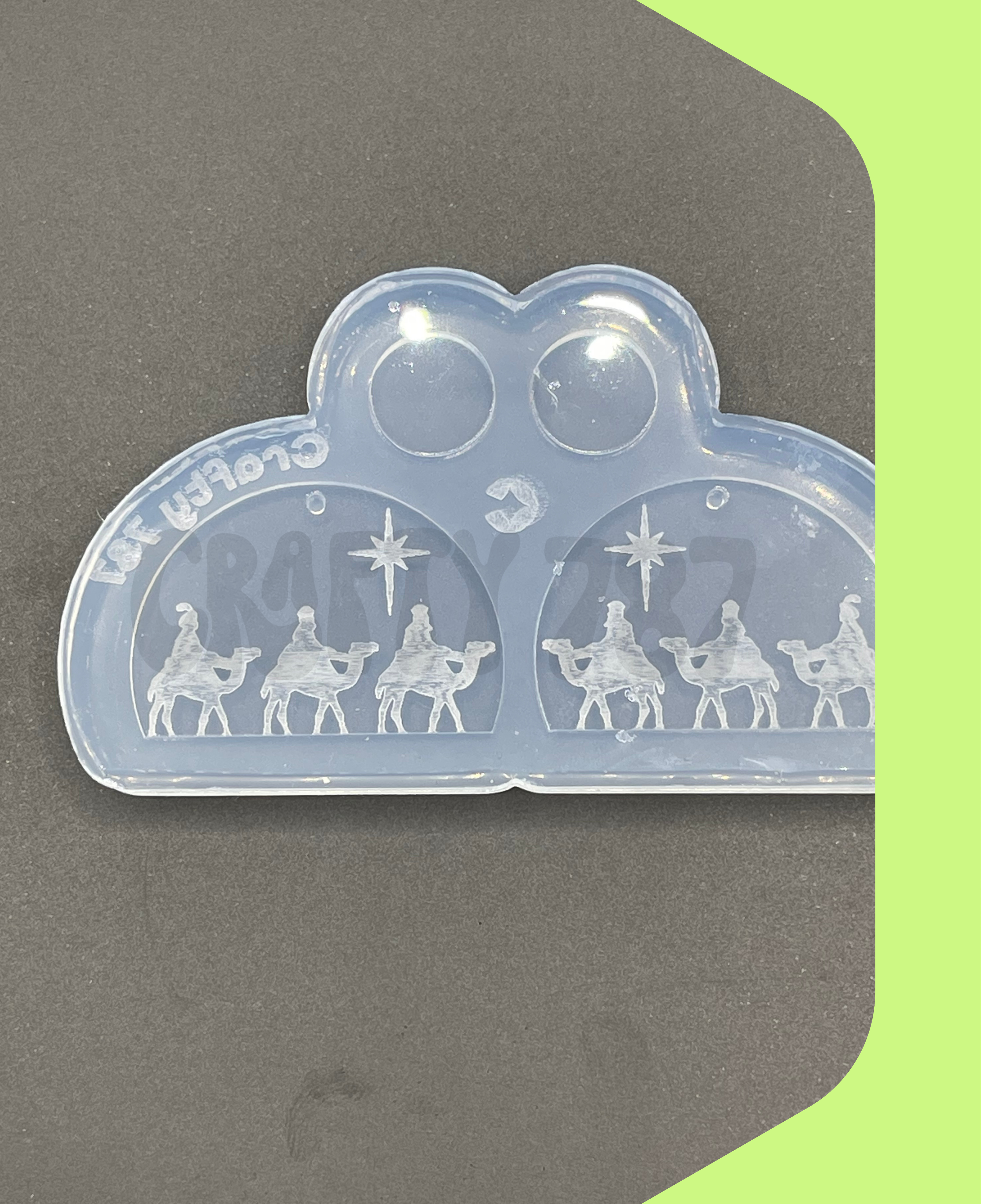 Three Kings Dangle Earring Silicone Mold, Tres Reyes Magos (C14)