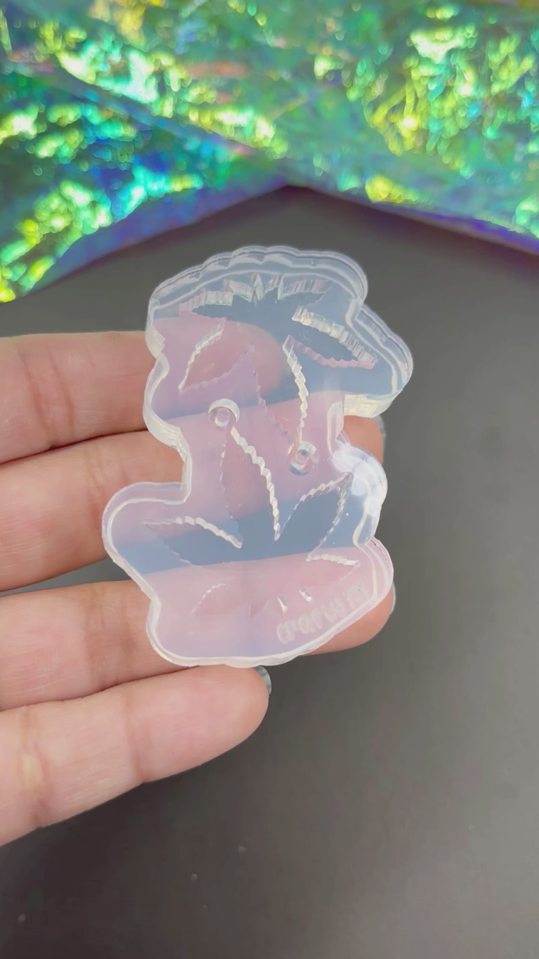 Weed/Marijuana 1.3in Dangle Earring Mold Cannabis (C10)