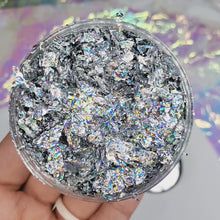 Load and play video in Gallery viewer, Silver Holographic Foil Flakes
