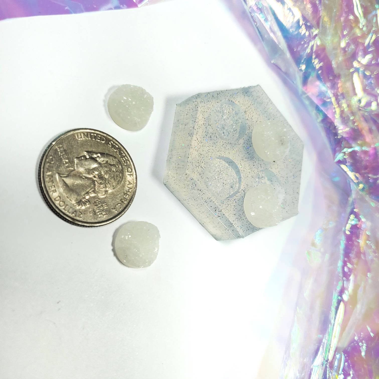 Chunky Druzy Stud Earrings Silicone Mold #1 Style (B4)