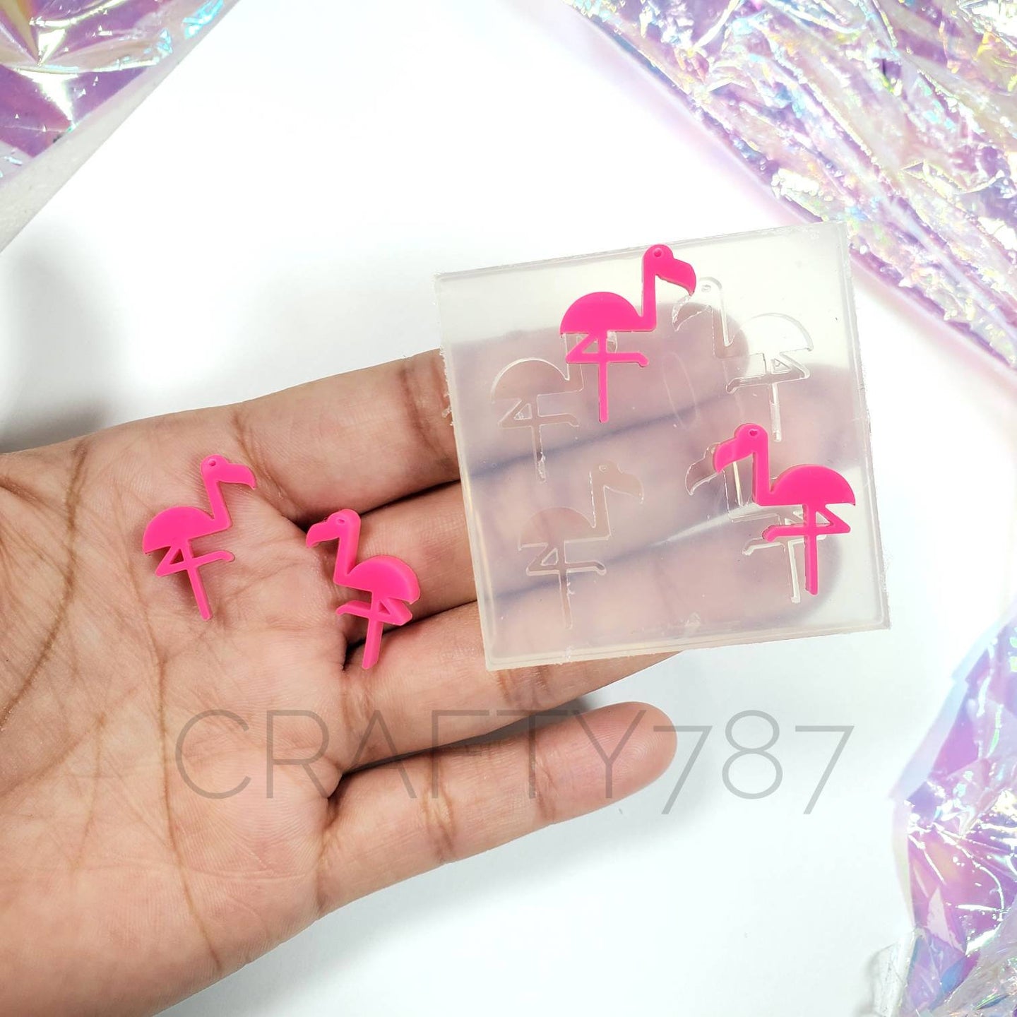 Flamingos Earrings Silicone Mold(B7)