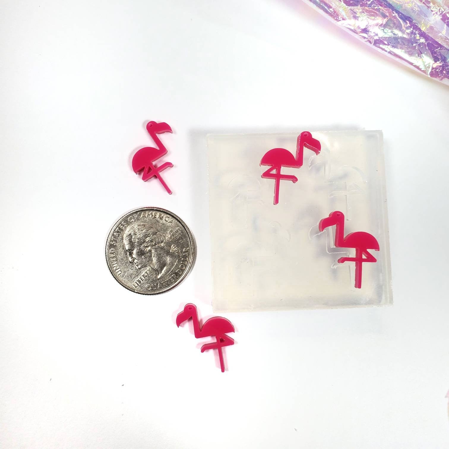 Flamingos Earrings Silicone Mold(B7)