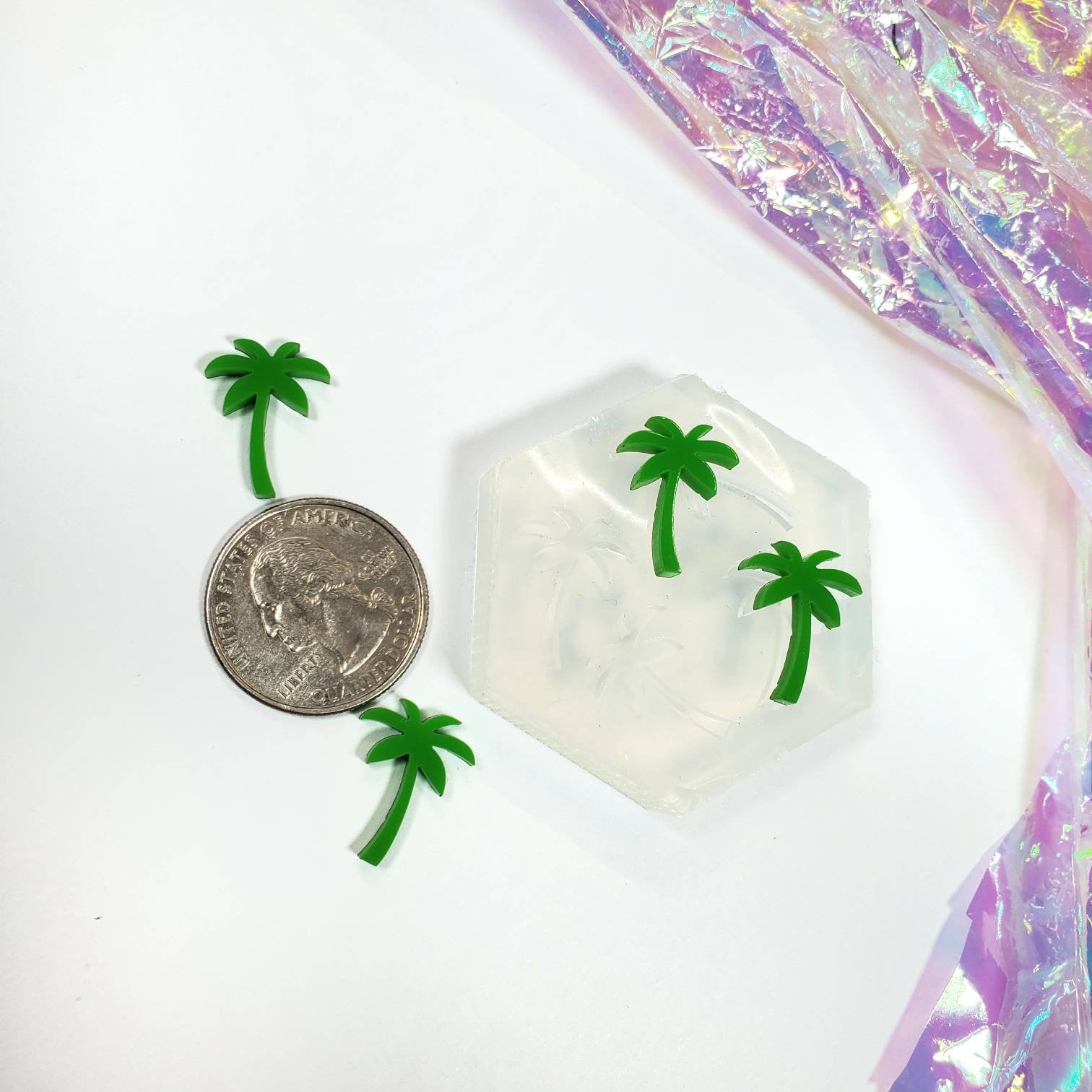 Palm Tree Stud Earring Silicone Mold(B7)