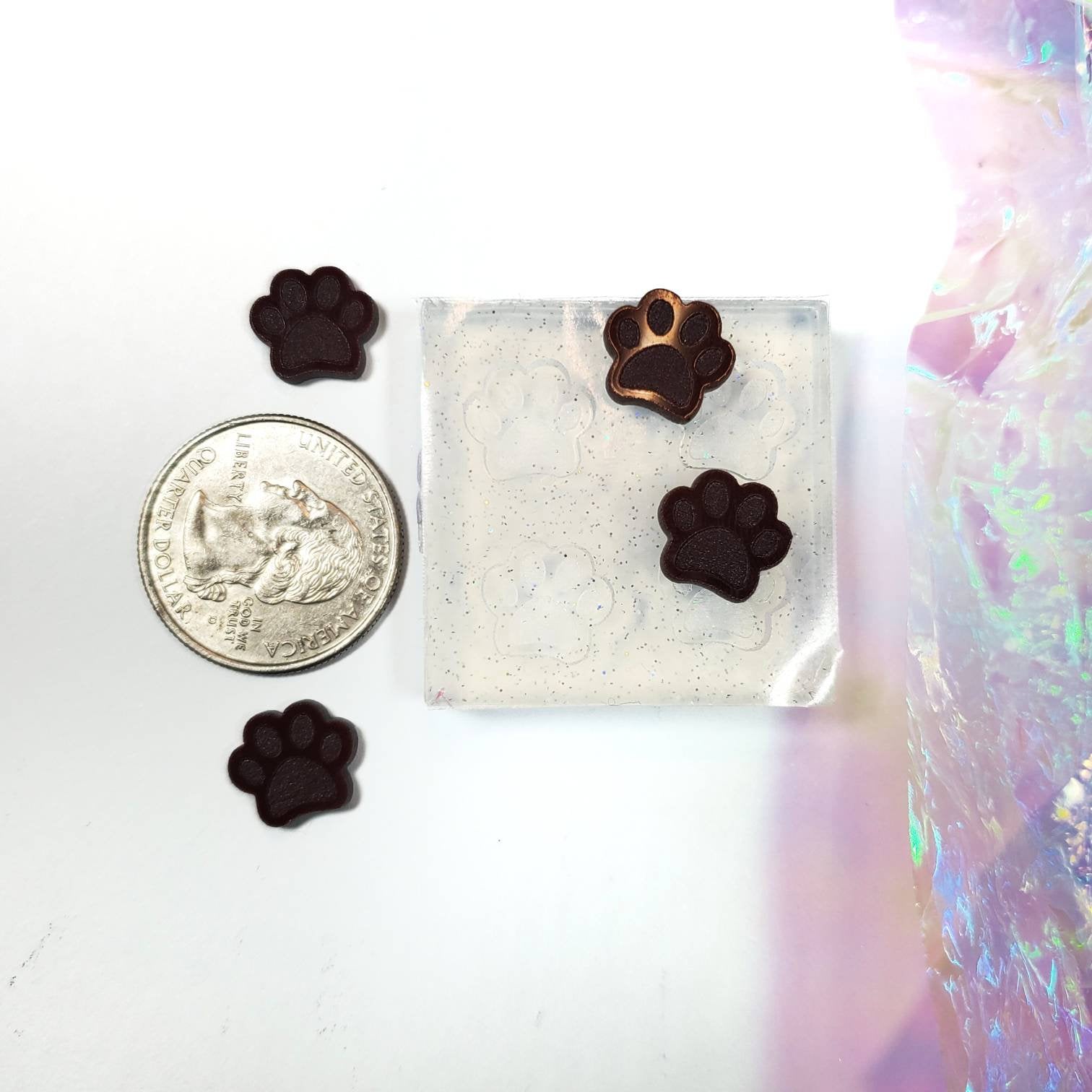Dog Paw Stud Earring Silicone Silicone Mold(B11)