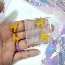 Load image into Gallery viewer, Llama Studs Silicone Mold | Llamas Earrings Mold | Crafter Mould | Alpaca Earring Mold | Resin Mold | Jewelry Mold  2 Pairs(B11)
