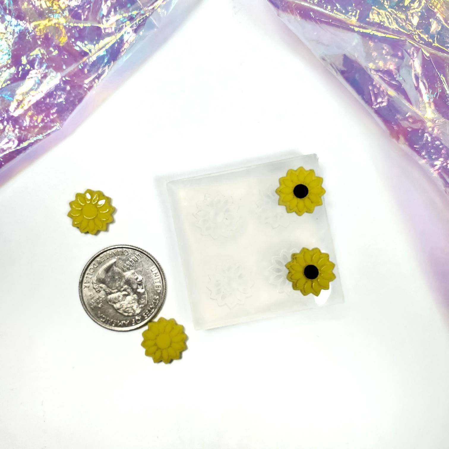 Sunflower Stud Earring Silicone Mold(B11)