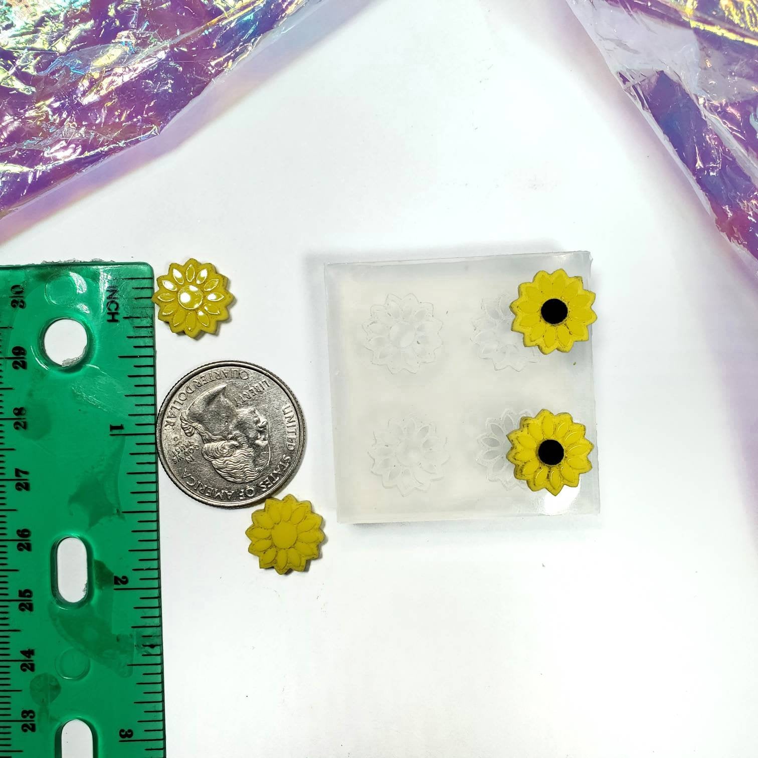 Sunflower Stud Earring Silicone Mold(B11)