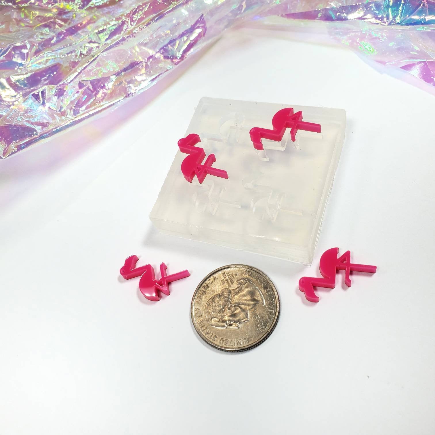 Flamingos Earrings Silicone Mold(B7)