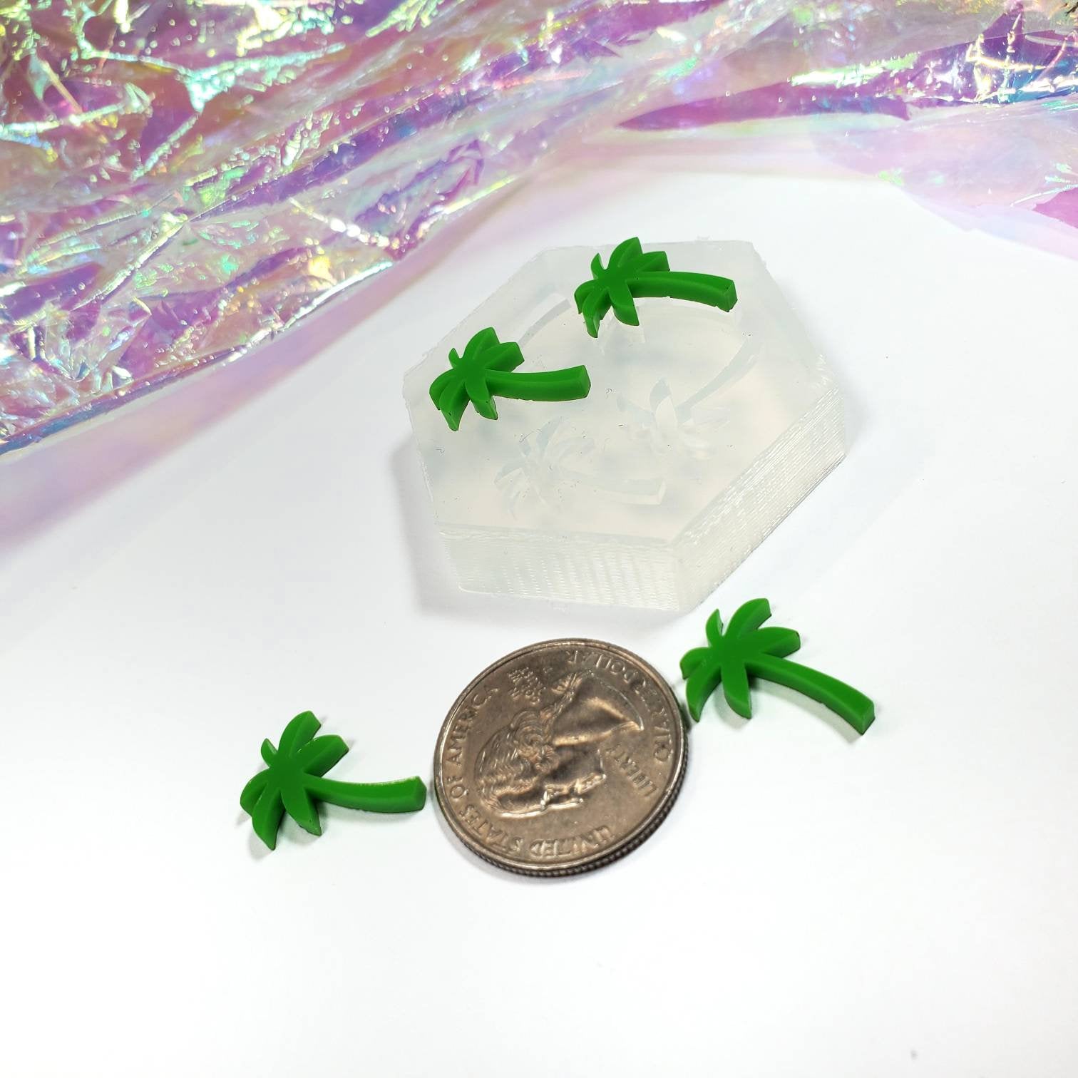 Palm Tree Stud Earring Silicone Mold(B7)