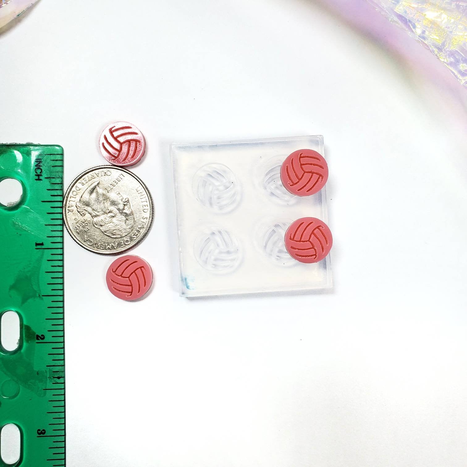 Volleyball Stud Earring Silicone Mold (B12)