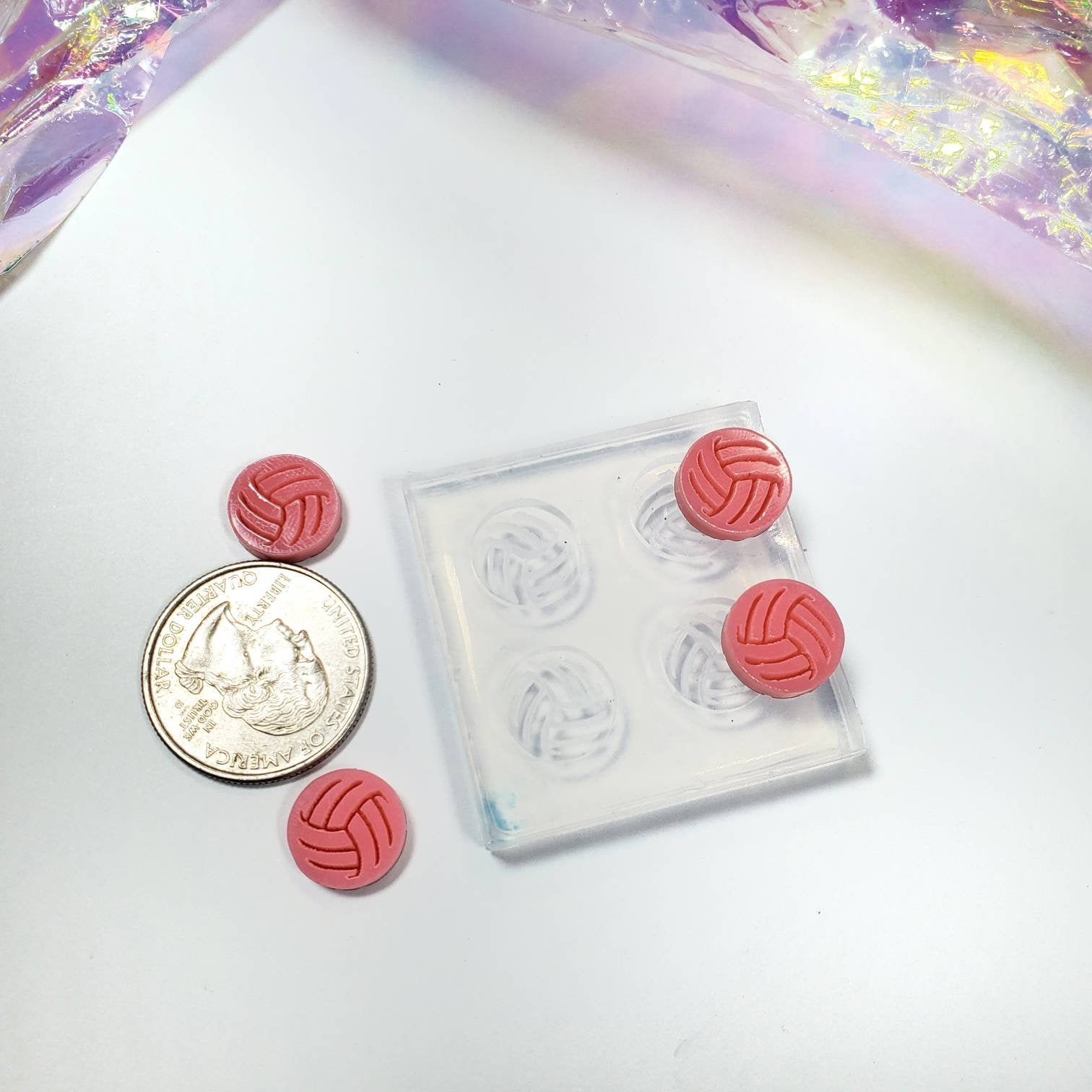 Volleyball Stud Earring Silicone Mold (B12)