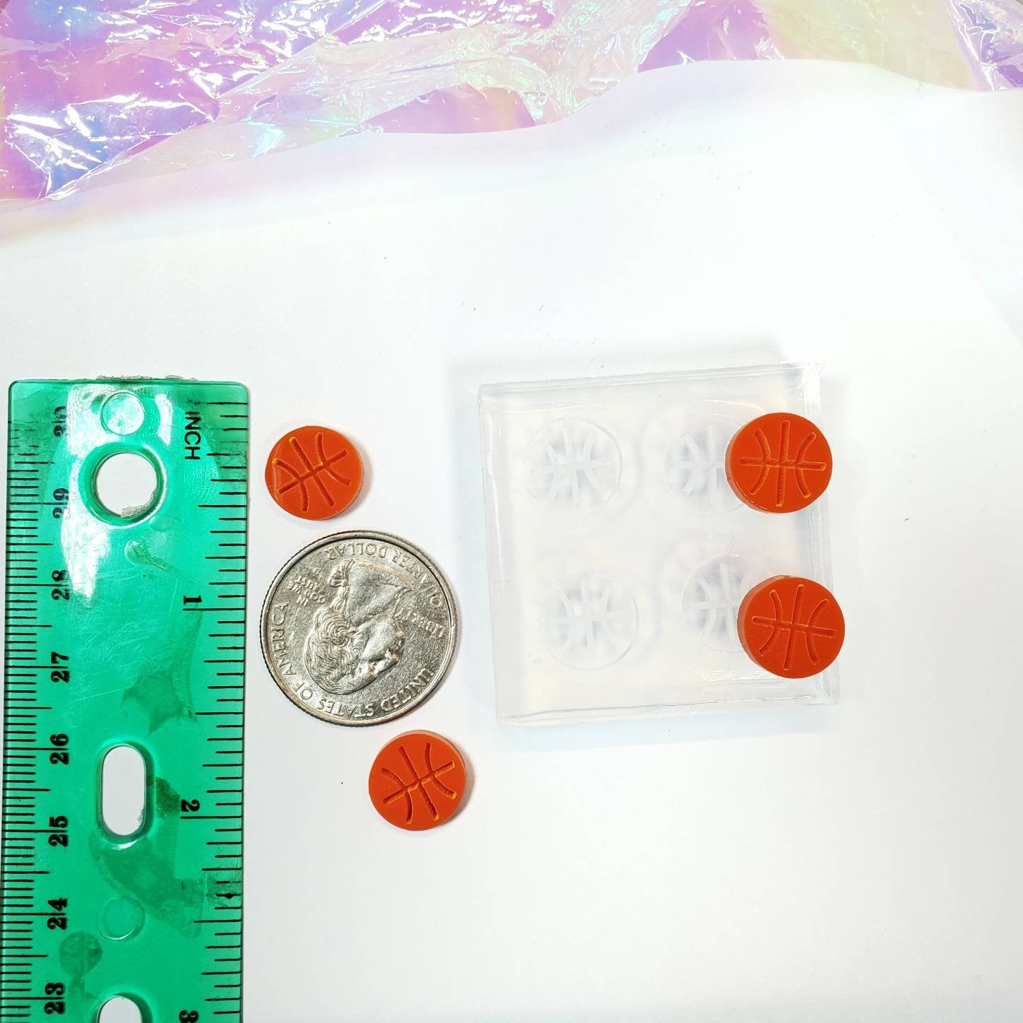 Basketball Stud Earrings Silicone Mold(B12)