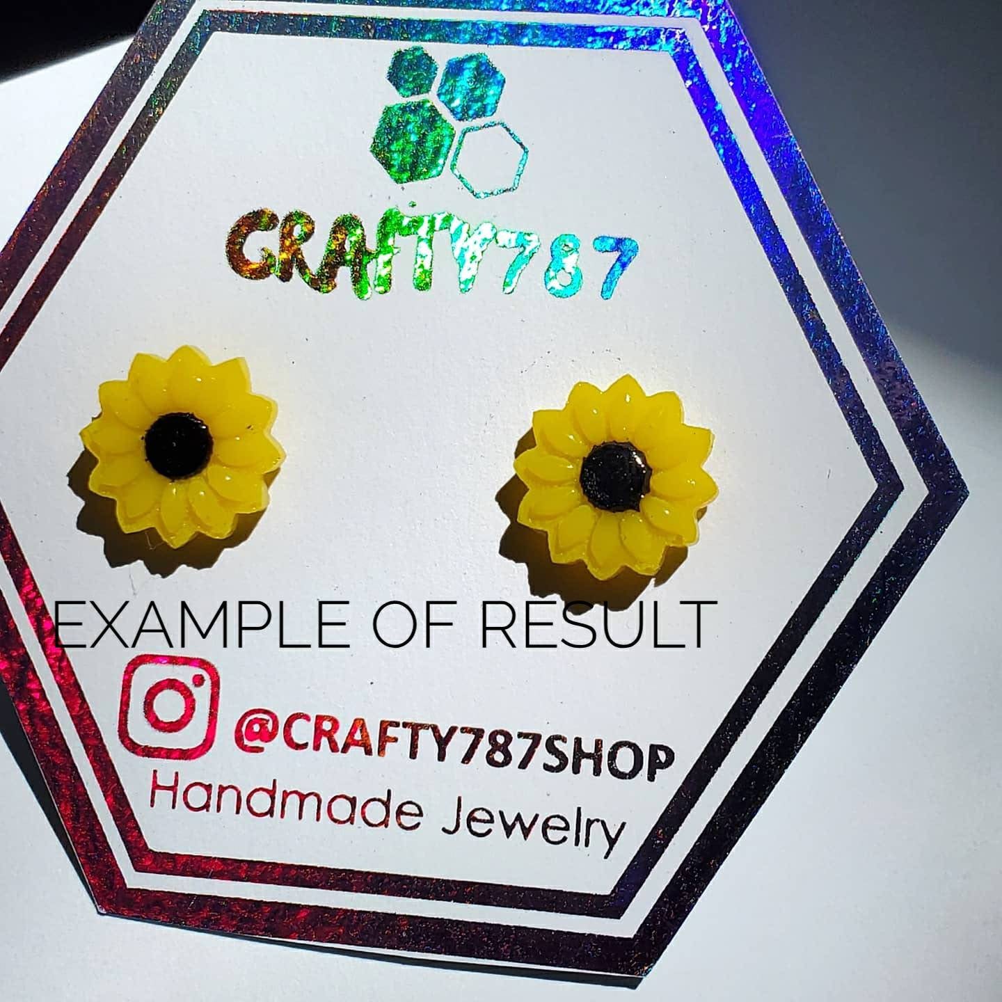 Sunflower Stud Earring Silicone Mold(B11)