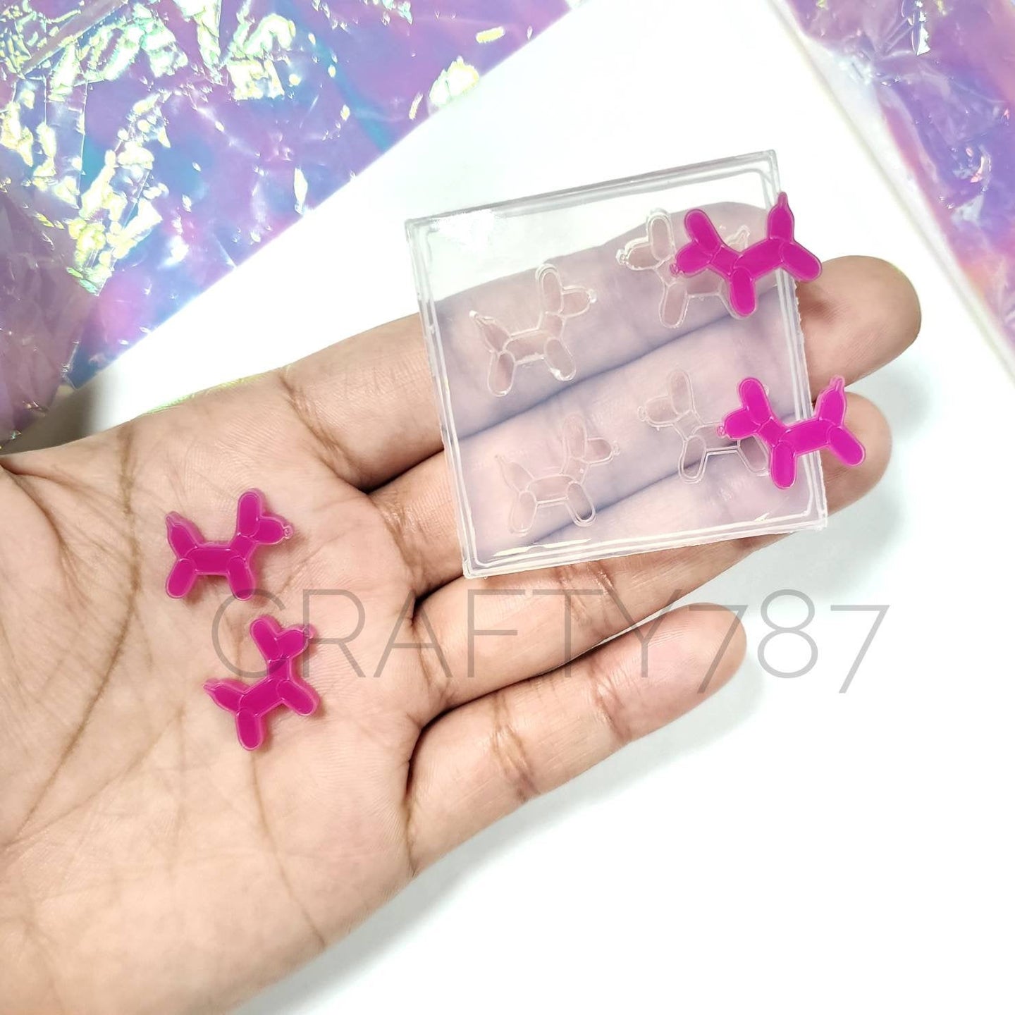 Balloon Dog Stud Earring Silicone Mold(A12)