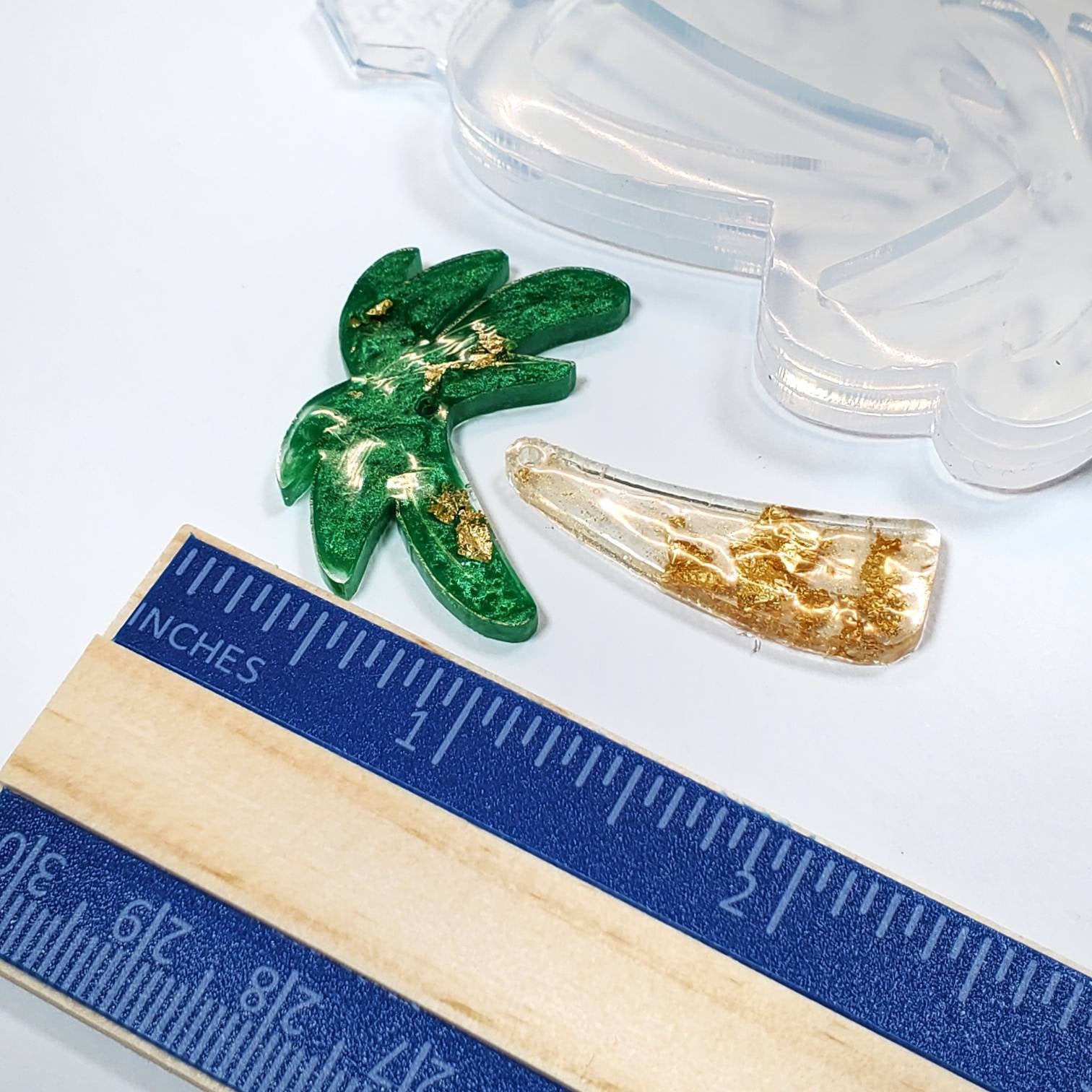 Palm Earrings Resin Silicone Mold 2 parts (C11)