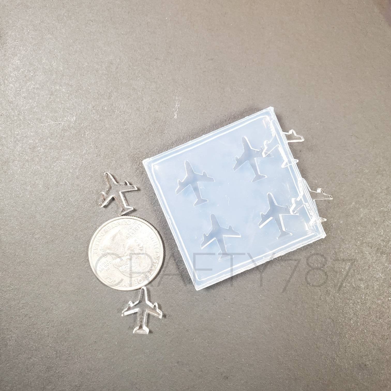 Airplane Avion Stud Earring Silicone Mold (B7)