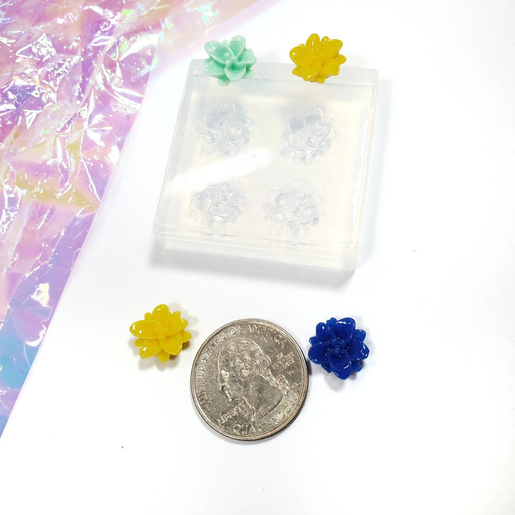Lotus Flower 12mm Gloss Cabochon Silicone Mold