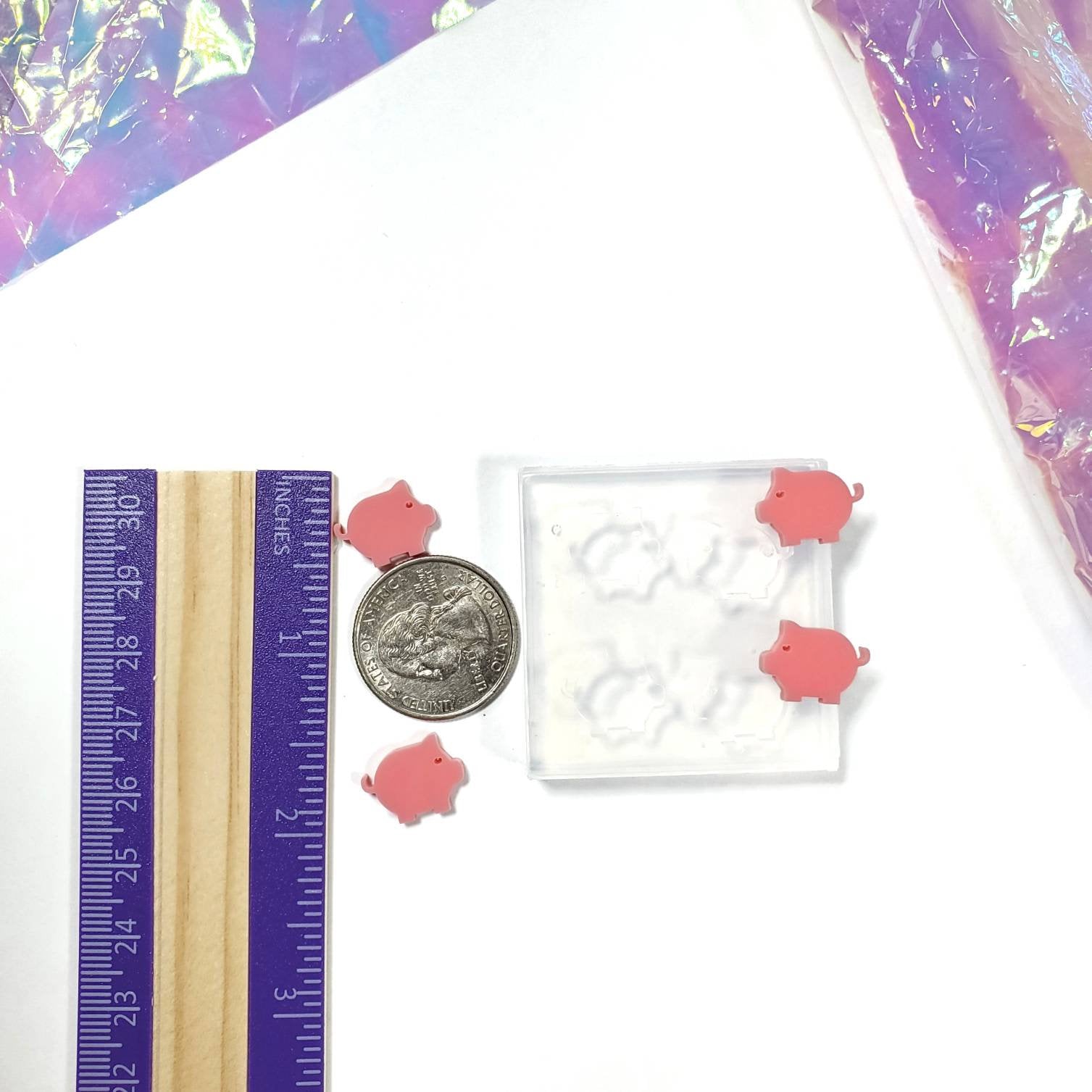 Pig Cute Stud Earring Silicone Mold(A12)
