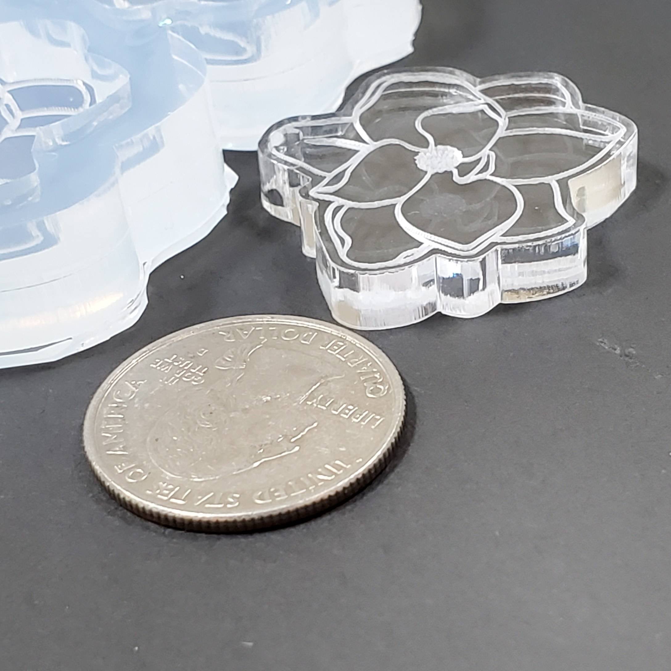 Orchids Dangle Earrings Silicone Mold (C10)