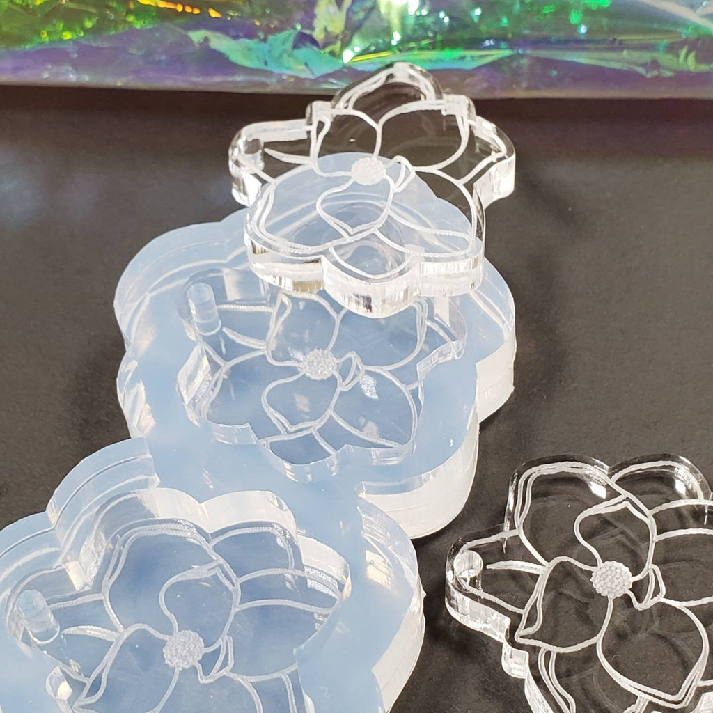 Orchids Dangle Earrings Silicone Mold (C10)