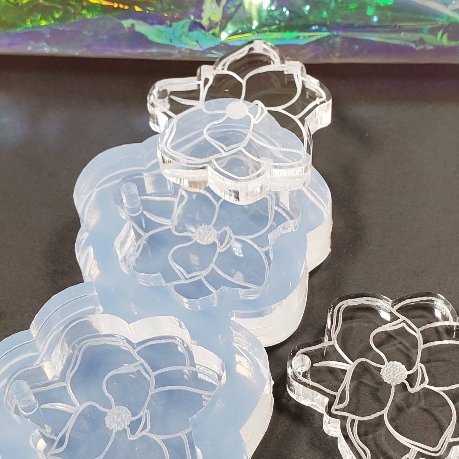 Orchids Dangle Earrings Silicone Mold (C10)