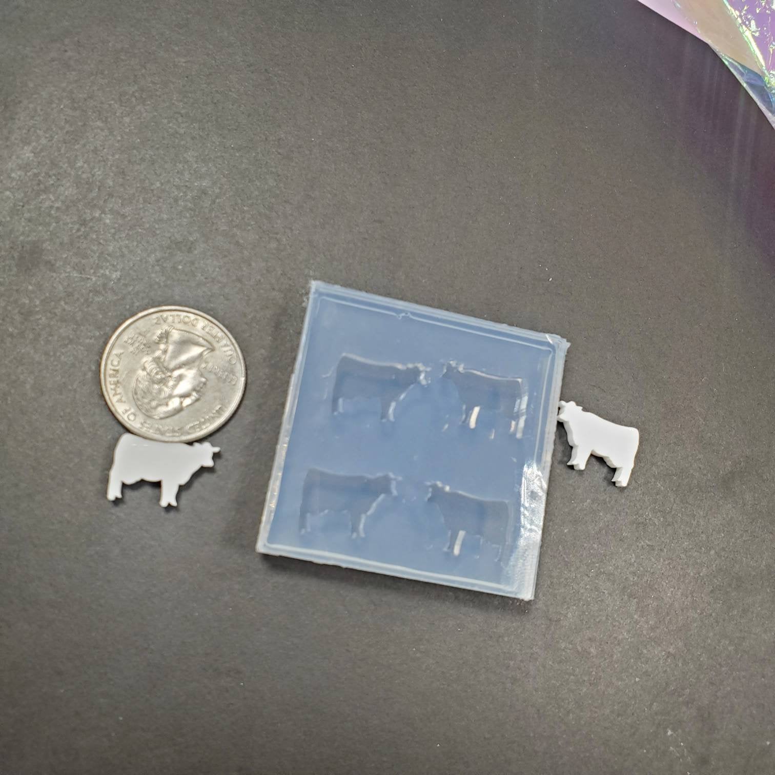 Cow Stud Earrings Silicone Mold(A7)