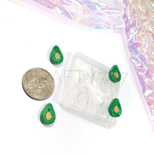 Avocado Aguacate Earring Stud Silicone Mold (A7)