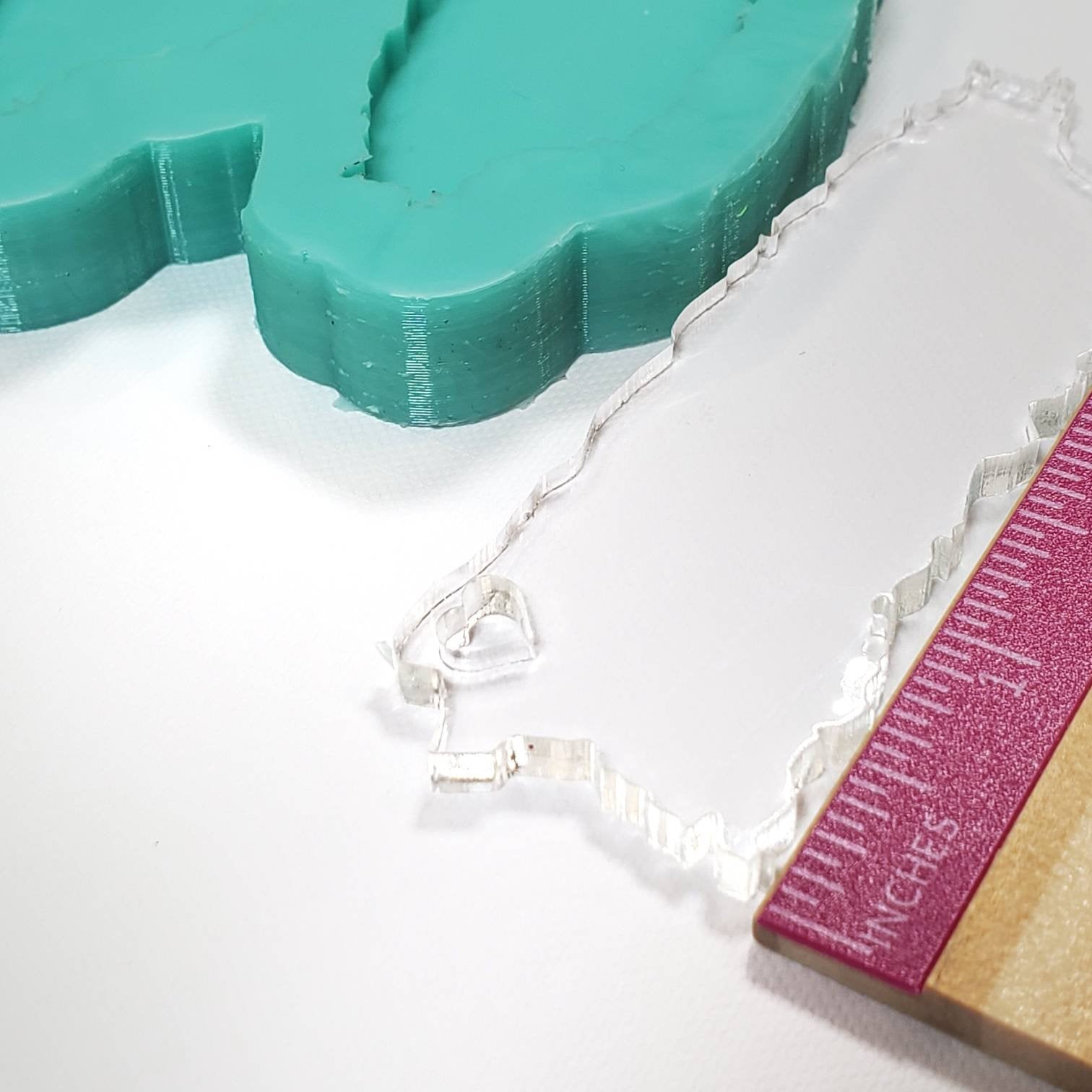 Puerto Rico Big Keychain Silicone Mold | 3.3in x 1.05 in | Molde para Llavero