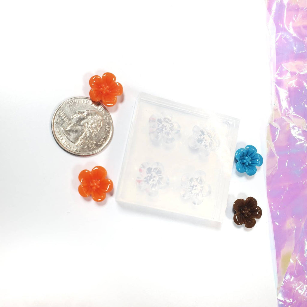 Hibiscus Flower 13mm Gloss Silicone Mold(A10)