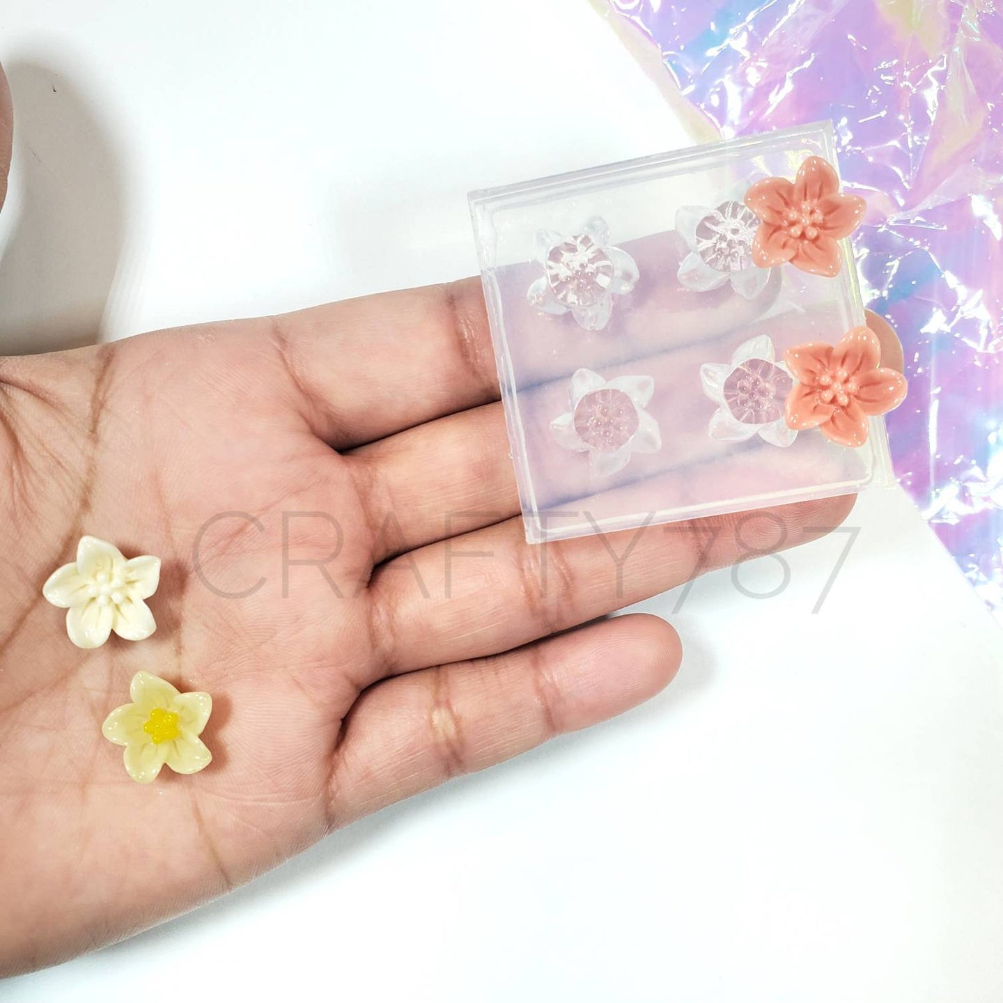 Lily Flower 13mm Stud Earring Silicone Mold(A10)