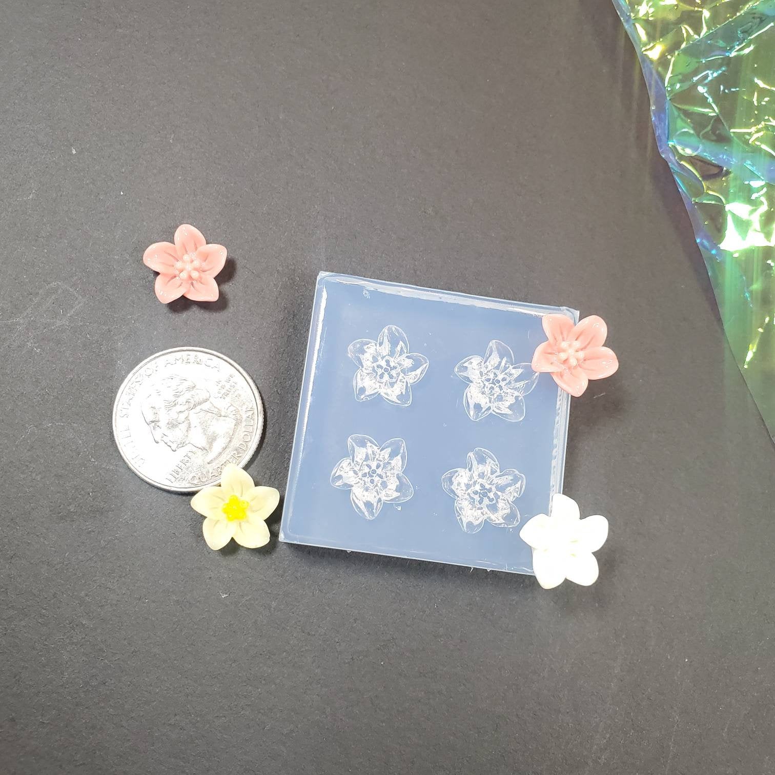 Lily Flower 13mm Stud Earring Silicone Mold(A10)