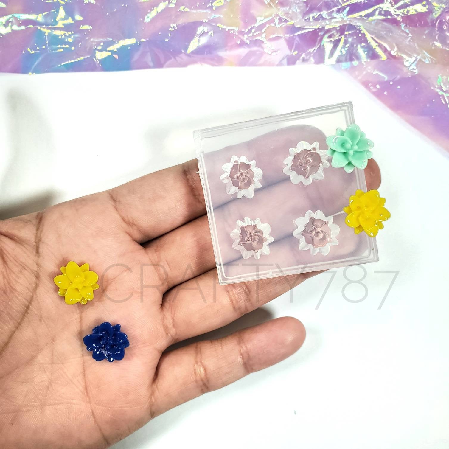 Lotus Flower 12mm Gloss Cabochon Silicone Mold
