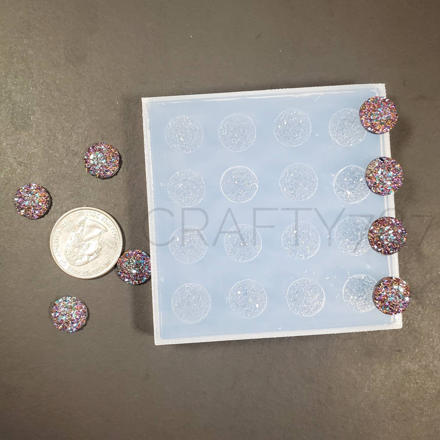 Druzy Less Chunky Pallet Silicone Mold