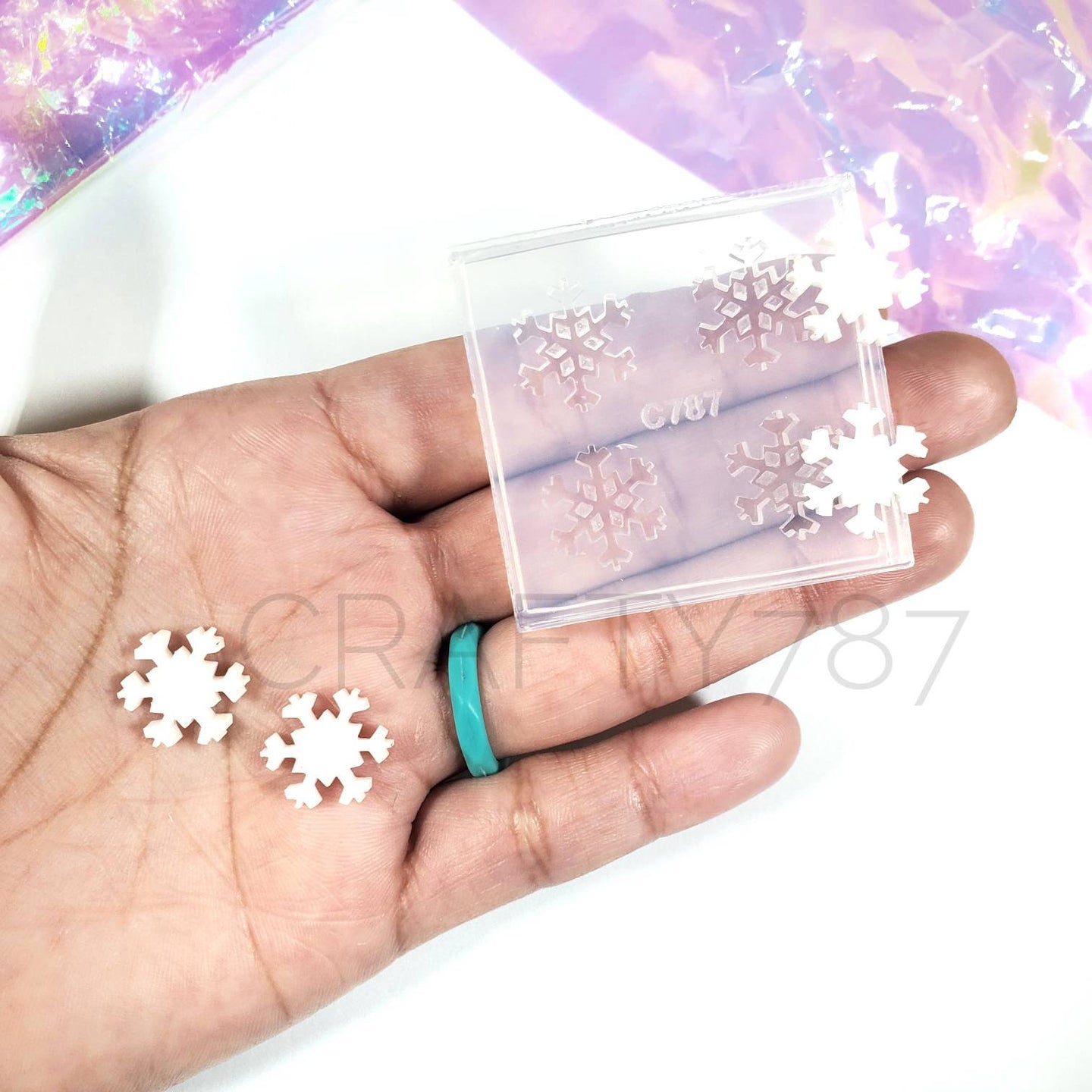 Snowflake Stud Earring Silicone Mold (A5)