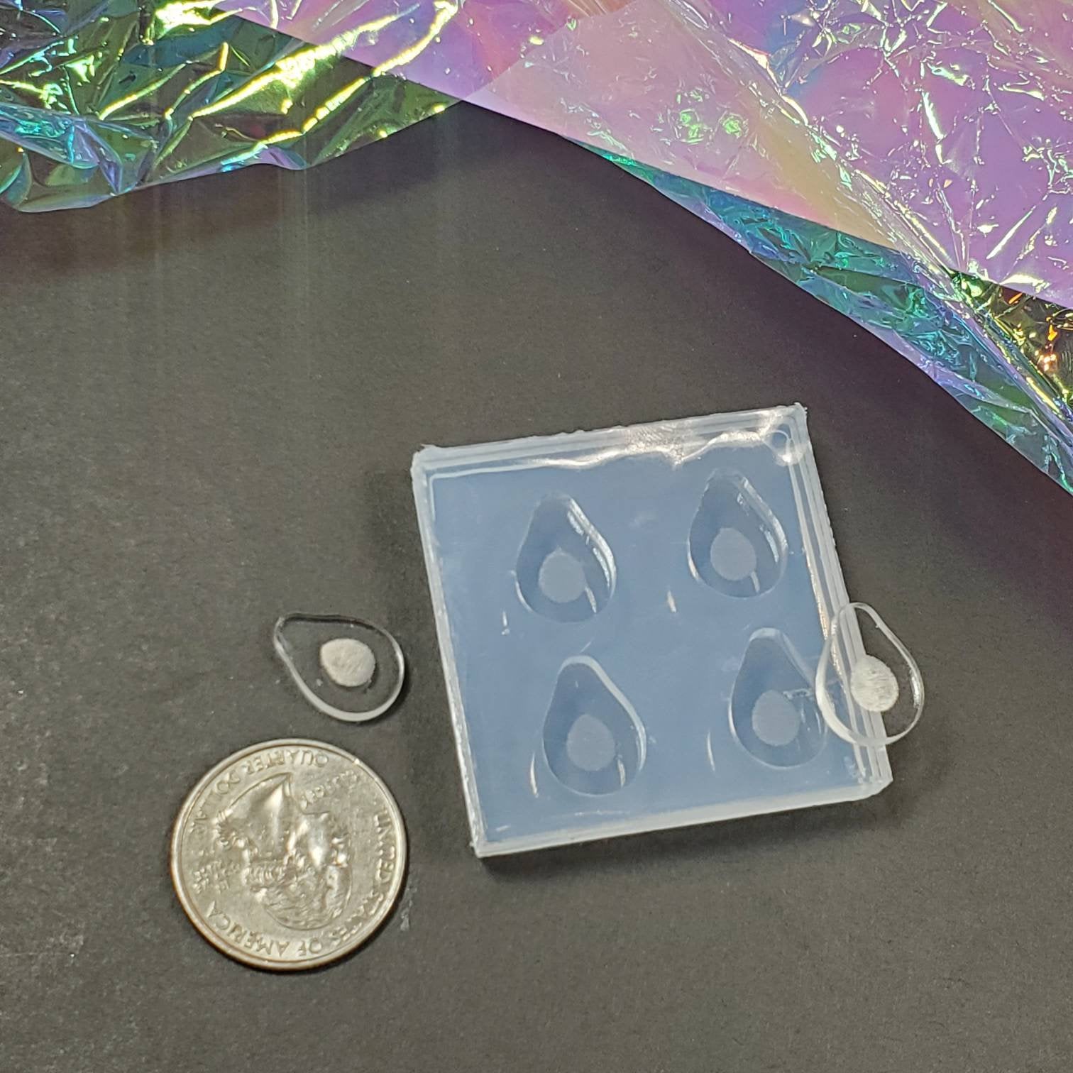 Avocado Aguacate Earring Stud Silicone Mold (A7)