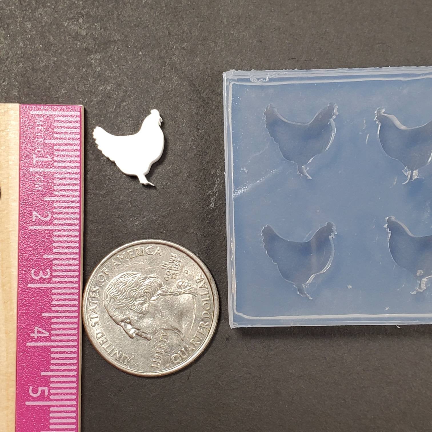 Chicken Earring Stud Silicone Mold(A7)