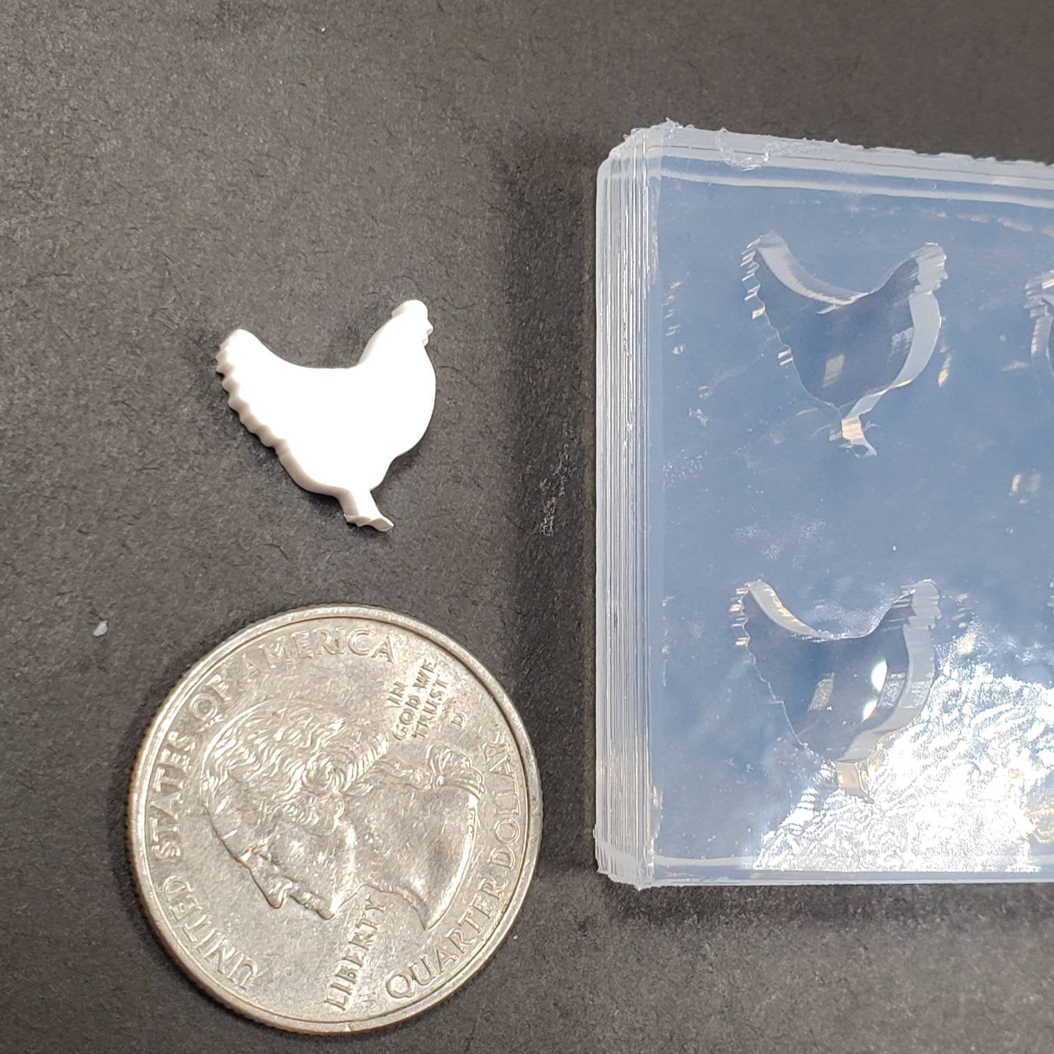 Chicken Earring Stud Silicone Mold(A7)