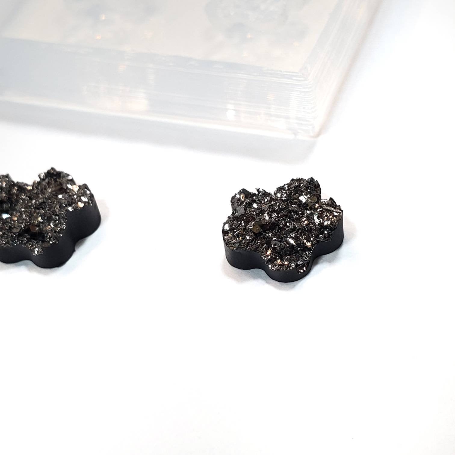 Flower Druzy 12mm Stud Earrings Silicone Mold(B4)