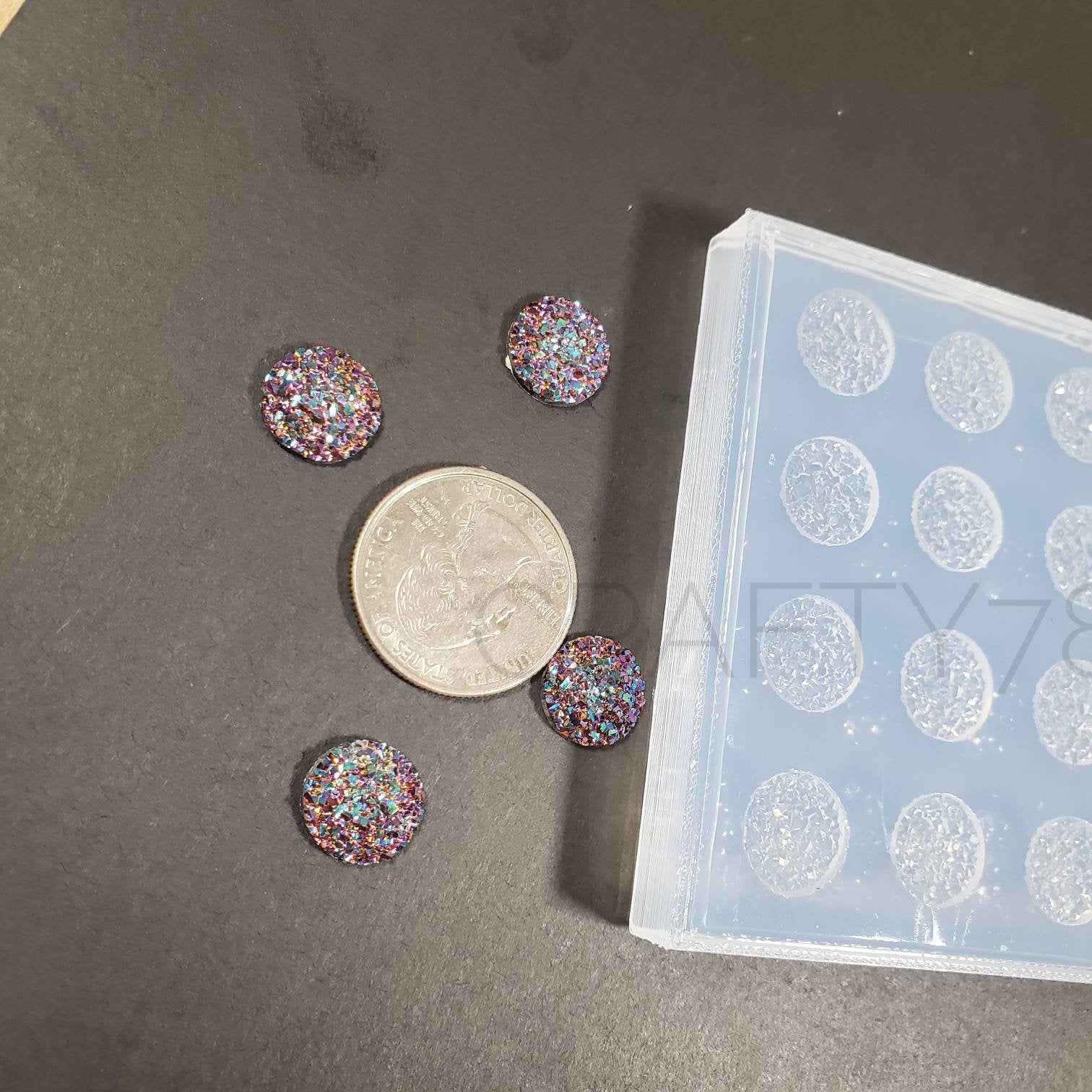 Druzy Less Chunky Pallet Silicone Mold
