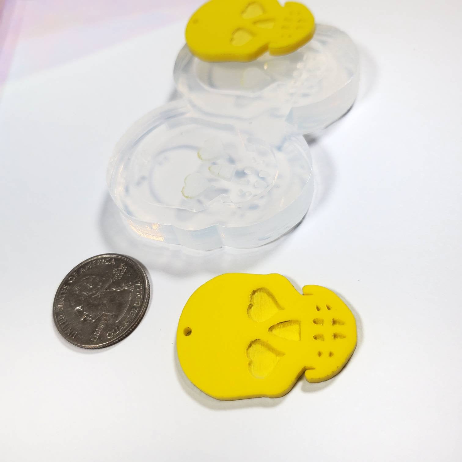 Skull Dangle Earring Silicone Mold | Resin Mold (C12)
