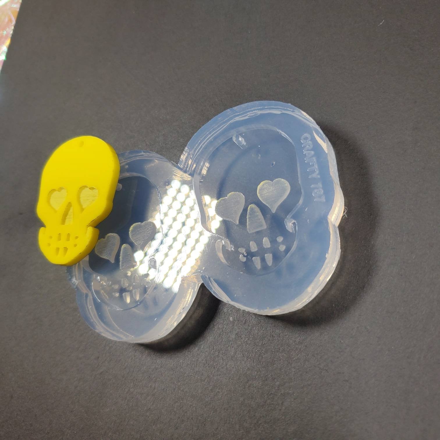 Skull Dangle Earring Silicone Mold | Resin Mold (C12)
