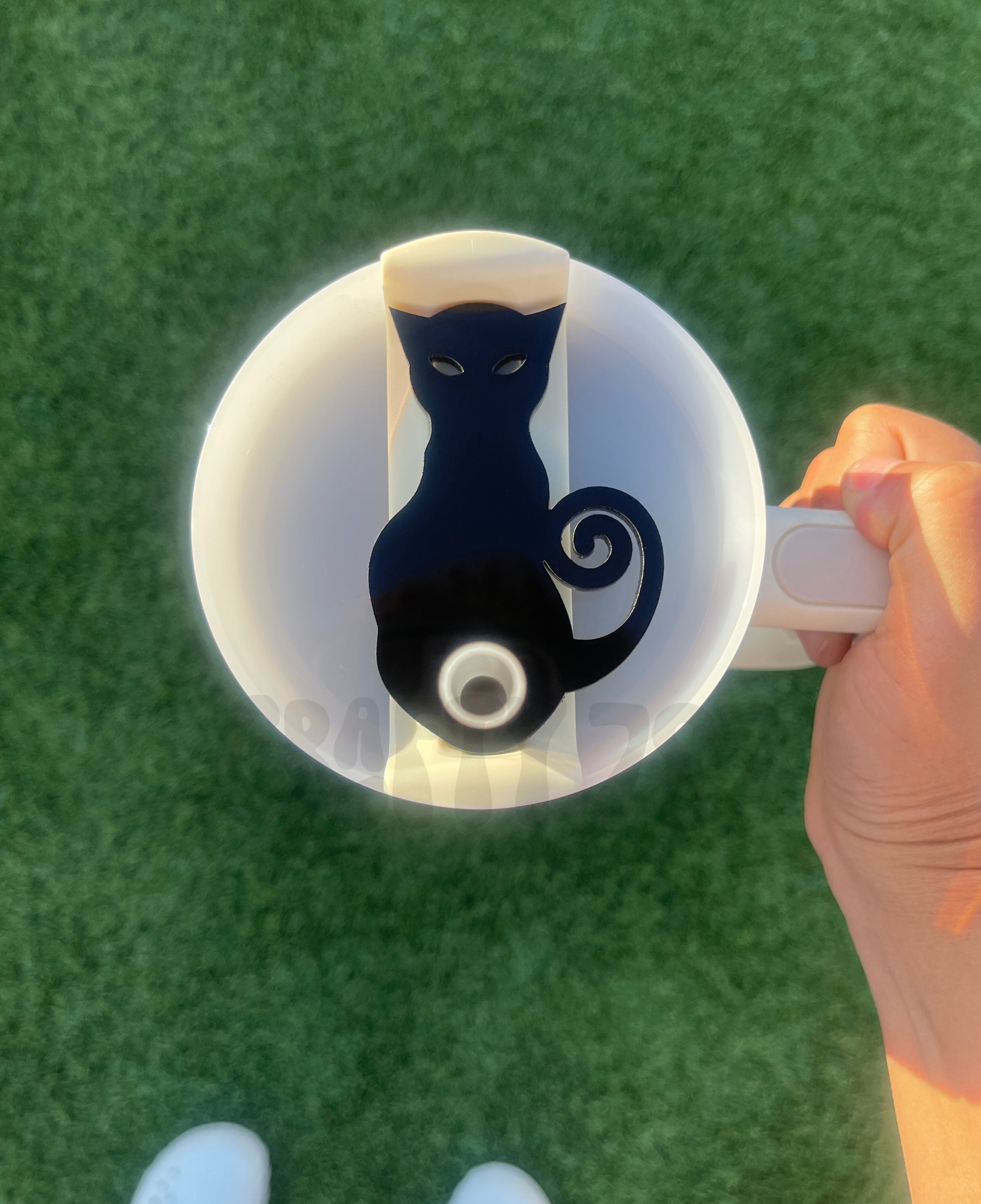 Cat Tumbler Topper, Spooky Cat Stanley Tumbler Topper 40oz, Personalized Tumbler Decor