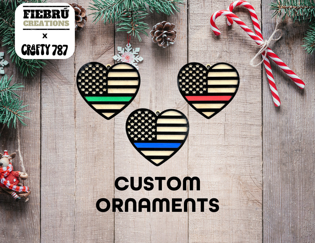 Personalize Christmas Ornament, First Responder Ornament,
