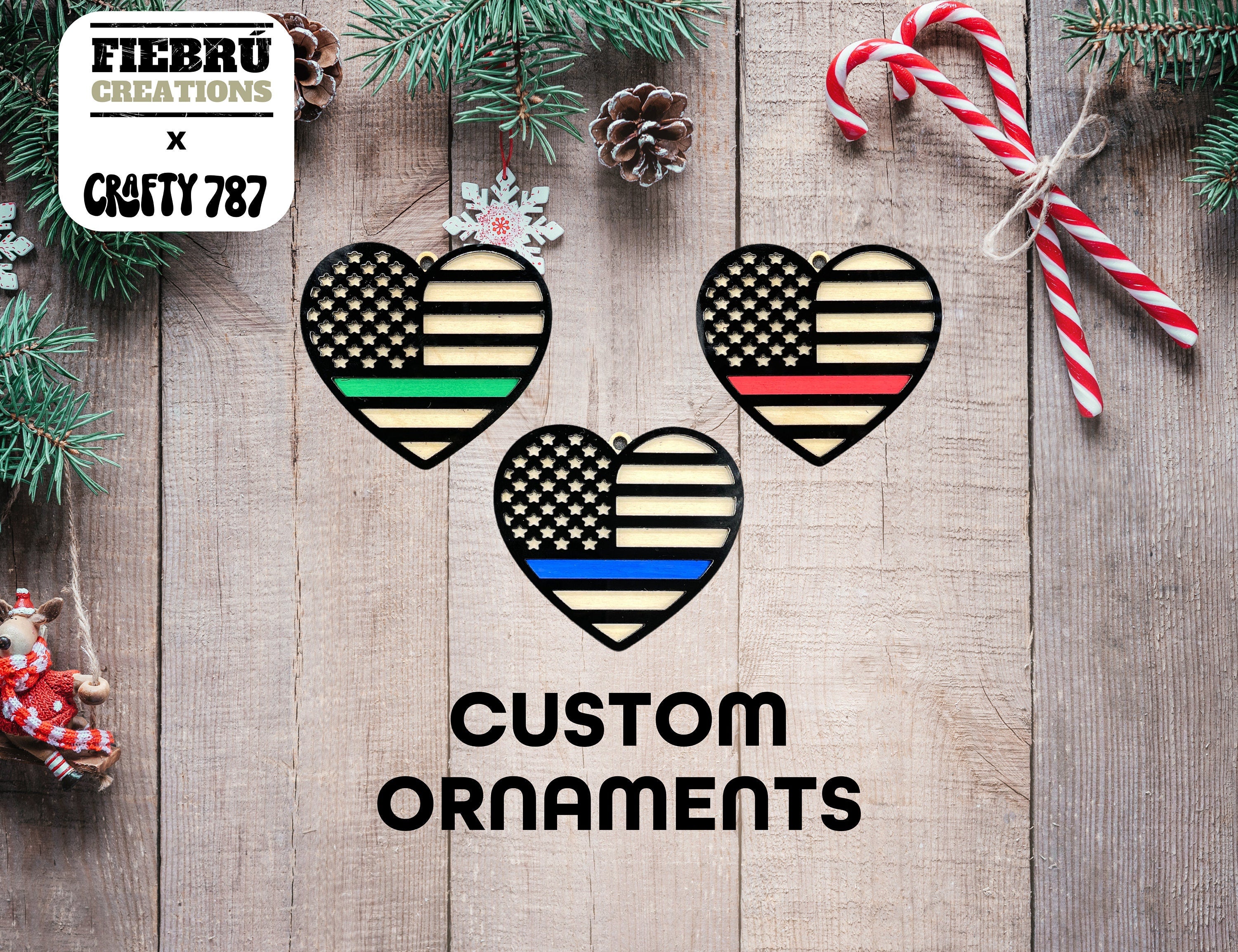 Personalize Christmas Ornament, First Responder Ornament,