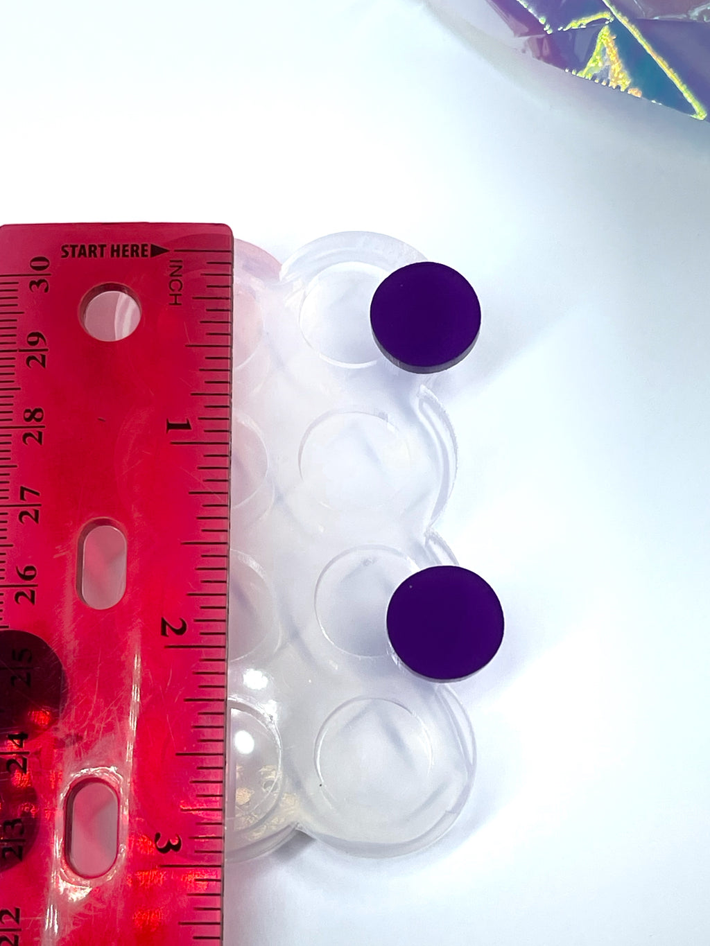 Circle 14mm Stud Earring Silicone Mold.    (A2)