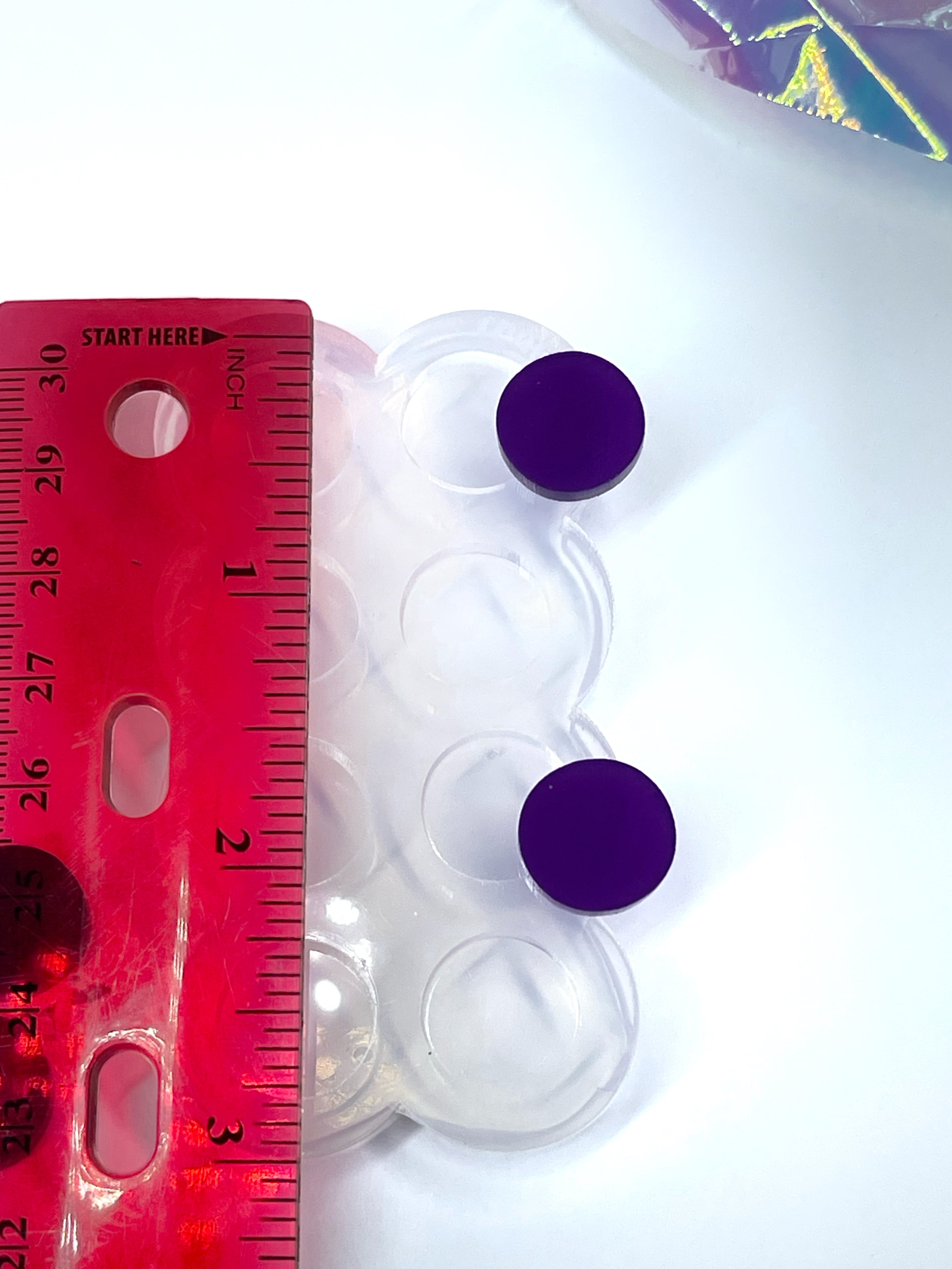 Circle 14mm Stud Earring Silicone Mold.    (A2)