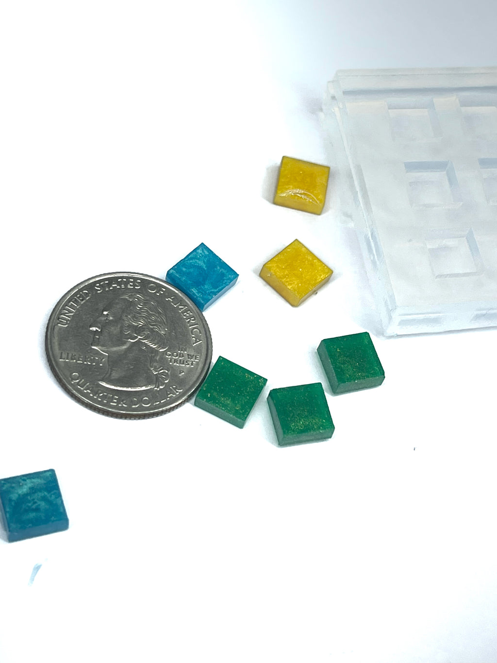 Mini Square Stud Earrings Silicone Mold 8.29mm (B10)
